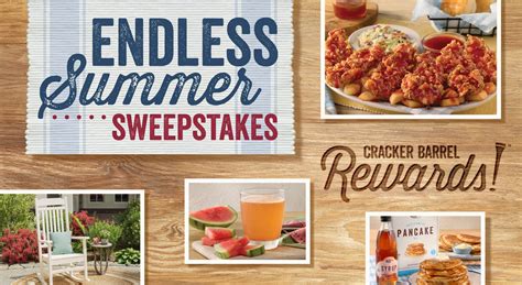 cracker barrel survey sweepstakes rules|Cracker Barrel Rewards Endless Summer Sweepstakes